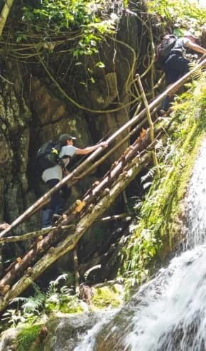 Hiking to Tad Mok Falls